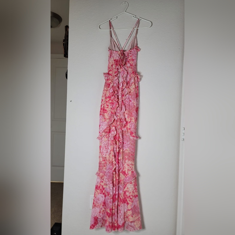 ASOS Design Pink Ruffle Dress - Picture 4 of 6